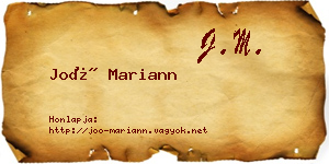 Joó Mariann névjegykártya