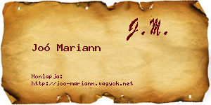 Joó Mariann névjegykártya